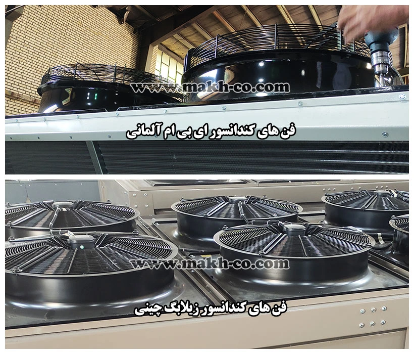 فن های کندانسور ebm آلمانی و زیلابگ چینی برای چیلر